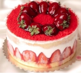 Gerçek Çilekli Mois Yaş Pasta 2-3 Kişilik